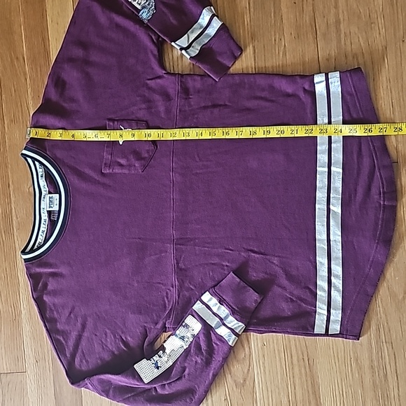 Pink Victoria's Secret Long Sleeve Dark Red Sequin Top Women's Size X-Small - Picture 6 of 12